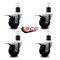 Service Caster 3.5'' Soft Rubber Swivel 1-7/8'' Expanding Stem Caster Set Total Lock Brake, 4PK SCC-EXTTL20S3514-SRS-178-4 - alternate 2